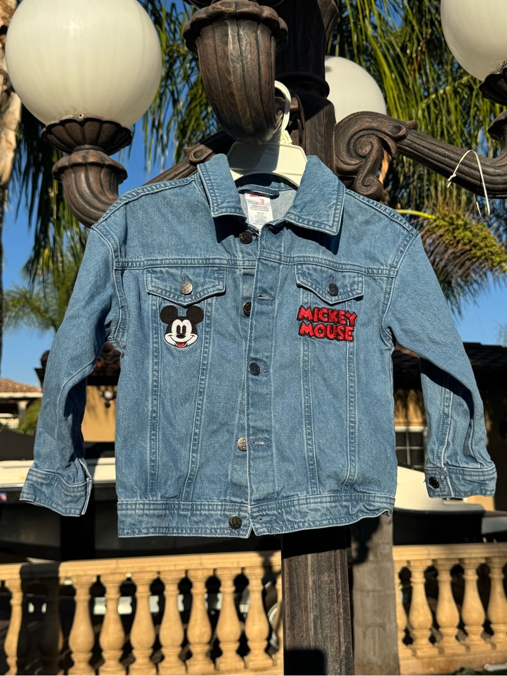 Disney Mickey Mouse Denim Jacket Light Blue Denim Mickey Mouse Jacket